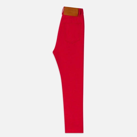 Carolina Herrera Women's High Rise Red Jeans - Picture 3 of 4